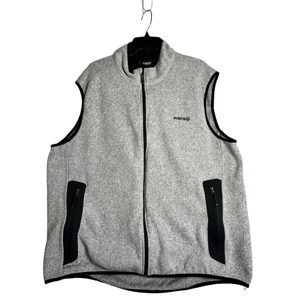 SOLARIS Grey Vest Mens XXL 2XL Outdoor Hiking Hunting Fishing
